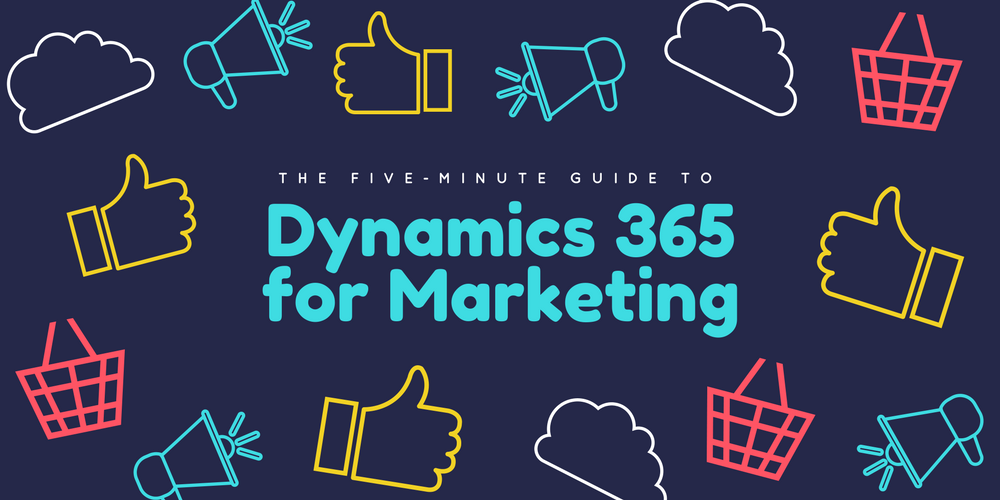 Header with icons illustrating features of Dynamics 365 for Marketing