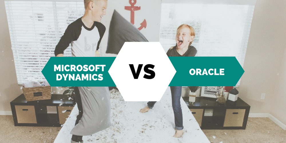 Children pillow fighting representing Dynamics v Oracle