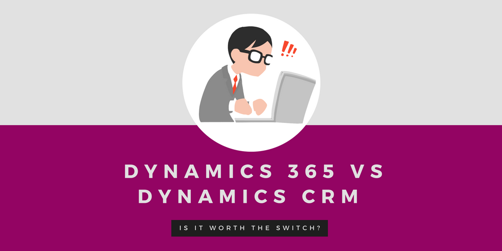 Illustration of man confused about differences between Dynamics CRM and Dynamics 365