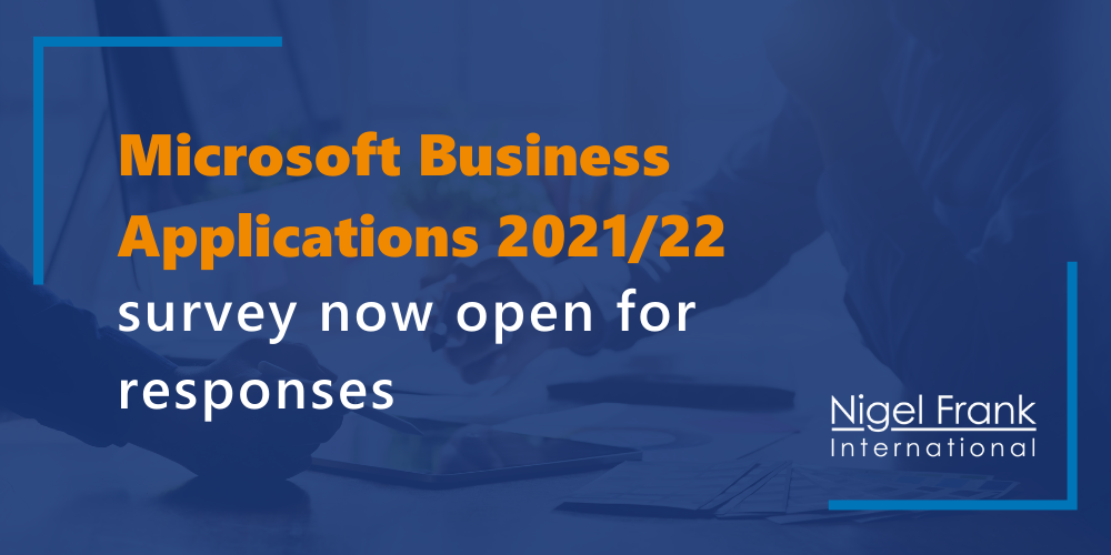 Microsoft Business Applications 2021/22 survey now open for responses 