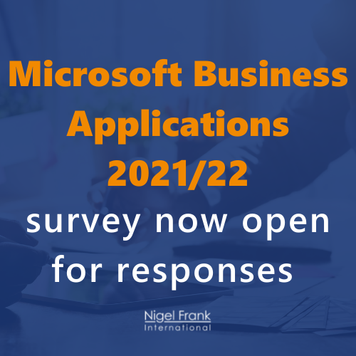 Microsoft Business Applications 2021/22 survey now open for responses